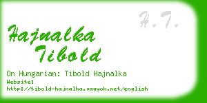 hajnalka tibold business card